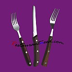 Stainless Steel Knife & Fork Set With Wooden Handle