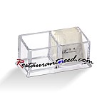Acrylic  Rectangle 2 Compartments Sachet Holder