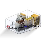 Acrylic 4 Compartments Sachet Holder