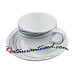 150ml YAMI Lotus Coffee Cups & Saucers 5 Set
