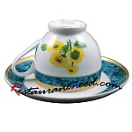 150ml YAMI Japanese Chrysanthemum Coffee Cups & Saucers 5 Set