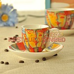YAMI Magic Espresso Cups & Saucers 6 Set