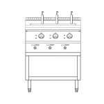 X Series Gas Pasta Cooker With Open Cabinet
